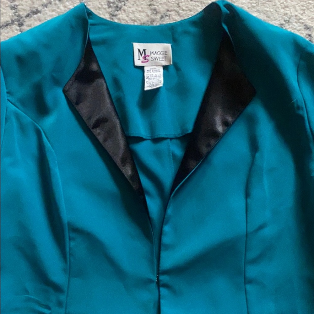 MAGGIE SWEET // Teal 2-Piece Pantsuit - Picture 3 of 10